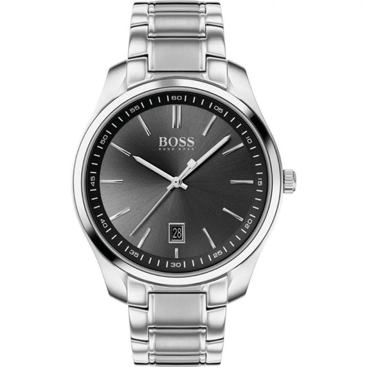 Hugo Boss Gray Stainless Steel Dress Watch