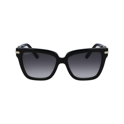 Ferragamo Black Acetate Sunglasses