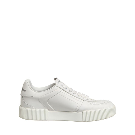Dolce & Gabbana White MIAMI Calf Low Top Men Sneakers  Shoes