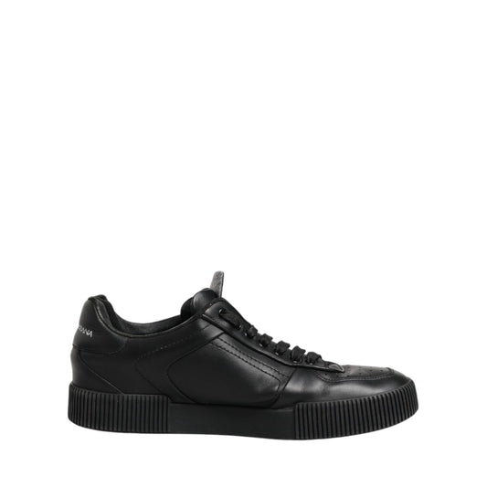 Dolce & Gabbana Black MIAMI Calf Low Top Men Sneakers  Shoes