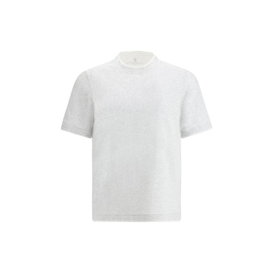 Brunello Cucinelli Gray Cotton T-Shirt 1728,72470364320,Brunello Cucinelli,Clothing,Gray,Men,New with tags,S,T-Shirts - Clothing,T-Shirts - T-Shirts - Clothing,XS