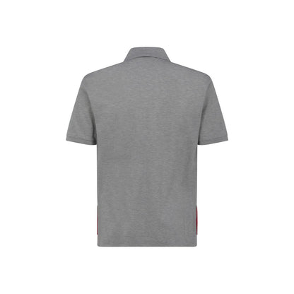 Thom Browne Gray Cotton Polo Shirt