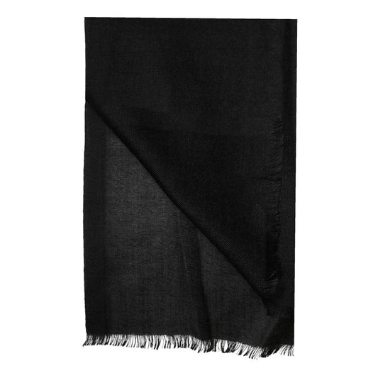 Dolce & Gabbana Black Cashmere Knit Neck Wrap Shawl Scarf