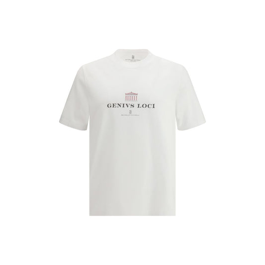 Brunello Cucinelli White Cotton T-Shirt 1728,72470364320,Brunello Cucinelli,Clothing,M,Men,New with tags,T-Shirts - Clothing,White,XXL