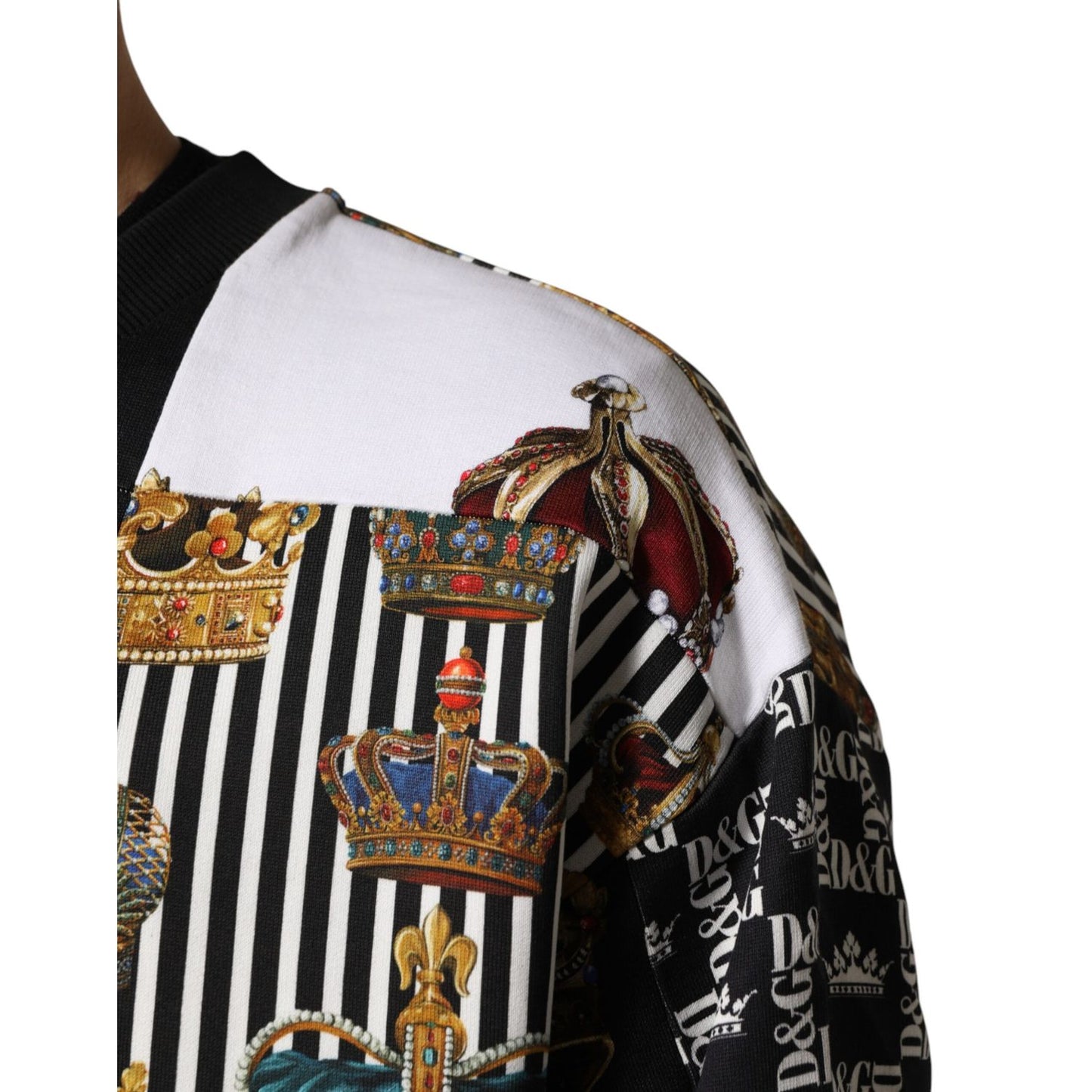 Dolce & Gabbana Multicolor Crown Print Sweatshirt Sweater