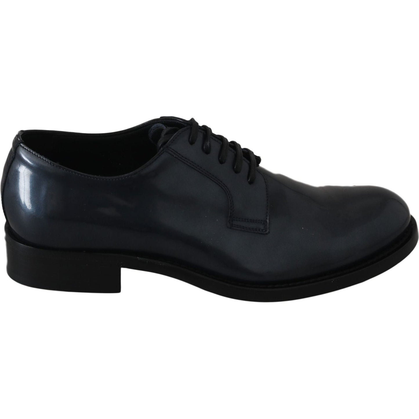 Dolce & Gabbana Elegant Blue Leather Derby Dress Shoes Dolce & Gabbana