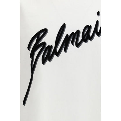 Balmain White Cotton T-Shirt 1728,72470364320,Balmain,Clothing,L,M,Men,New with tags,T-Shirts - Clothing,White
