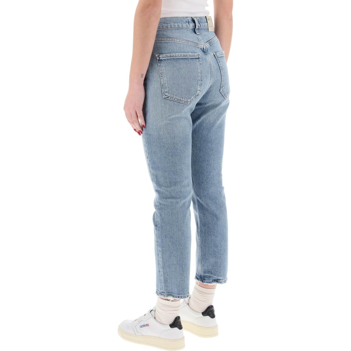 Agolde high-waisted straight cropped jeans in the Jeans Agolde