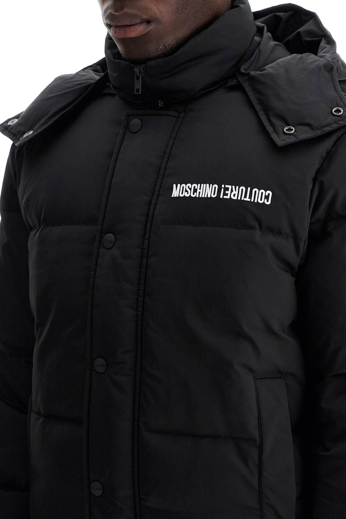 Moschino high-neck down jacket with hood Jackets Moschino