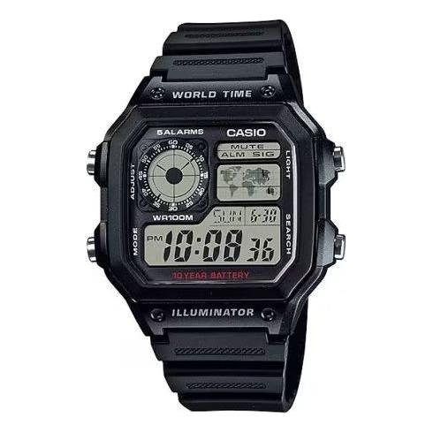 CASIO SPORT Mod. WORLD TIME ILLUMINATOR 5 ALARMS - FUTURE CLASSIC COLLECTION - BLACK WATCHES CASIO COLLECTION & VINTAGE