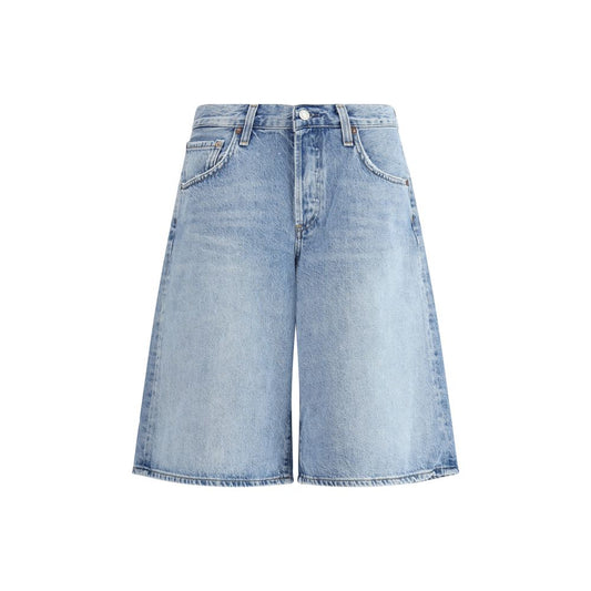 Agolde Light Blue Cotton Bermuda Shorts