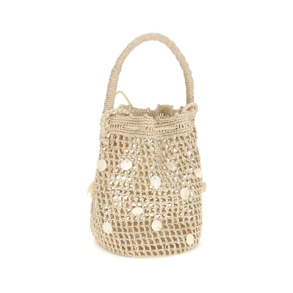 Alanui Beige Raffia Backet Bag 1728,72470364320,Alanui,Bags,Beige,Bucket Bags - Bags,New with tags,Women