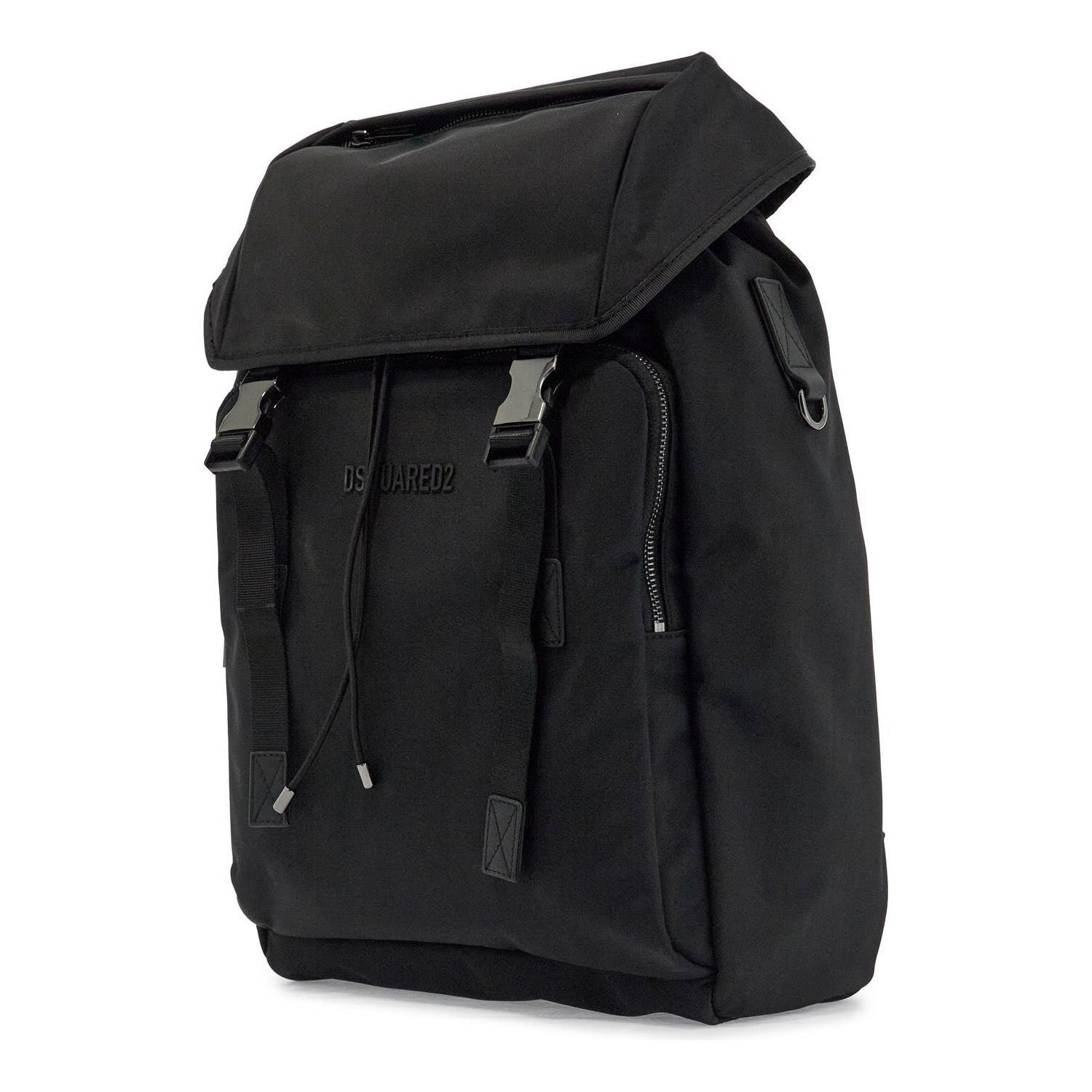 Front view with bag zipped and handles upright.