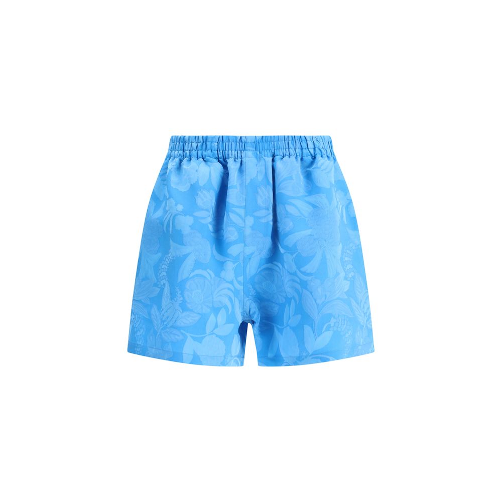 Balenciaga Blue Viscose Bermuda Shorts Balenciaga