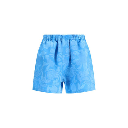 Balenciaga Blue Viscose Bermuda Shorts Balenciaga