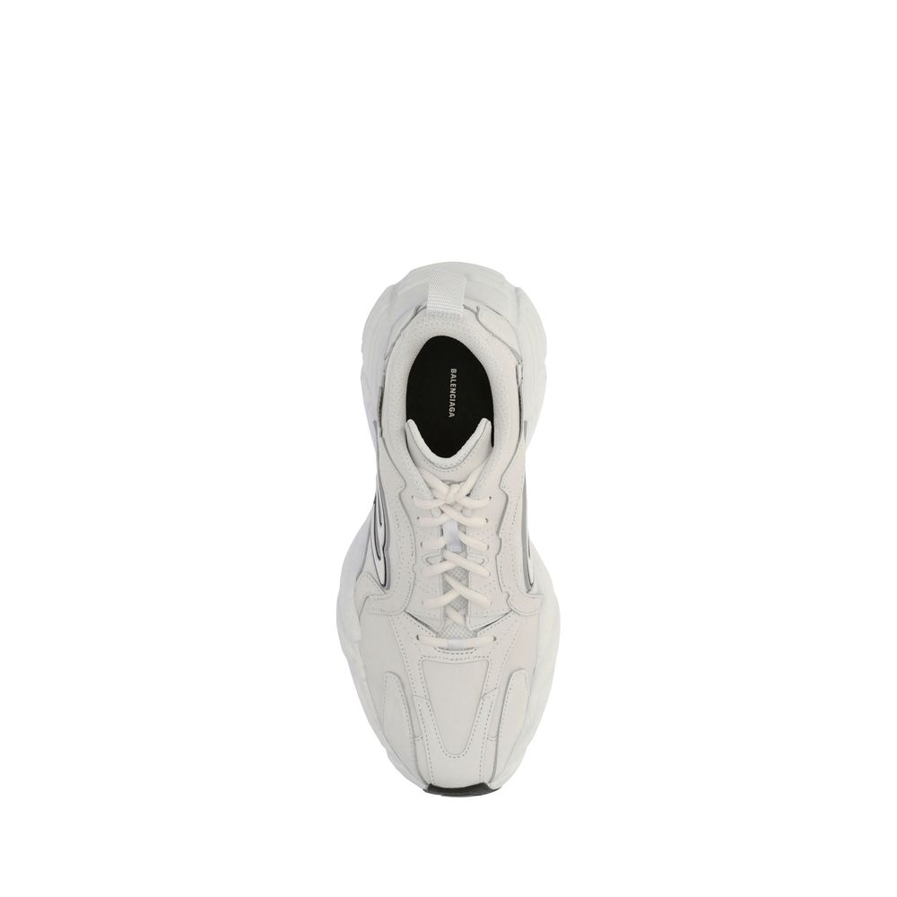 Balenciaga White Calf Leather Bos Taurus Athletic Sneakers