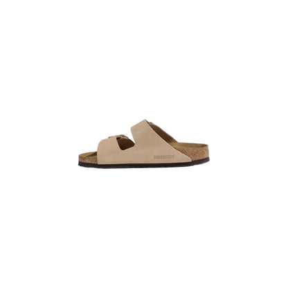 Birkenstock Beige Nubuc Leather Slippers