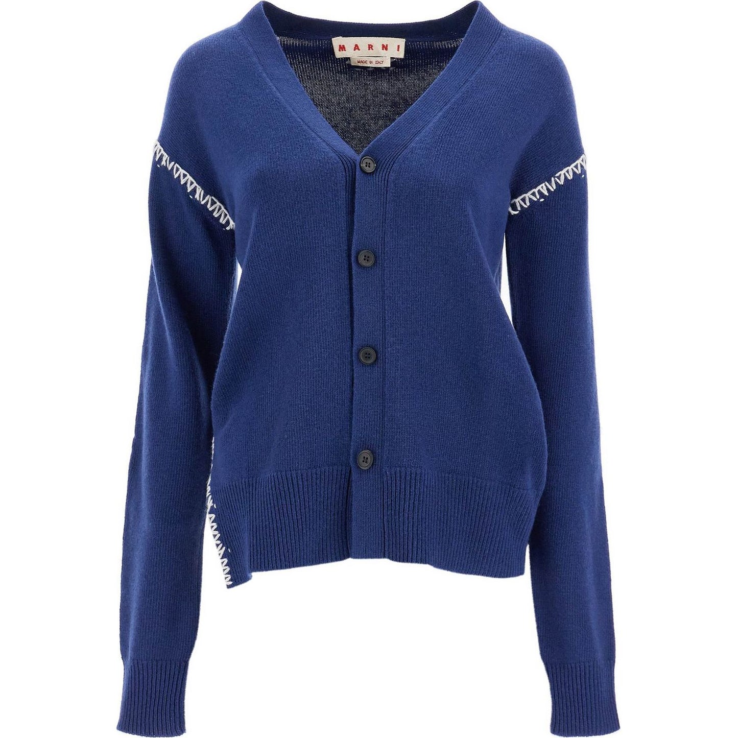 Marni cardigan with stitching details Knitwear Marni