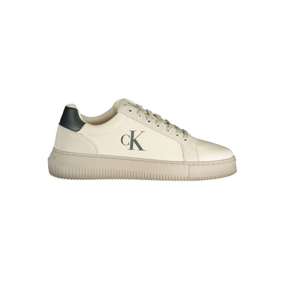 Calvin Klein White Polyurethane Men Sneaker