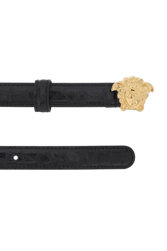 Versace la medusa croco-embossed belt Belts Versace