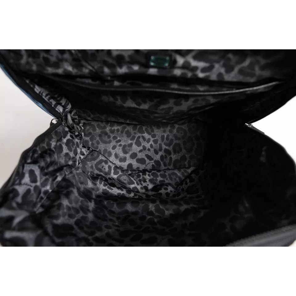 Dolce & Gabbana Black Nylon DG Logo School Backpack Bag