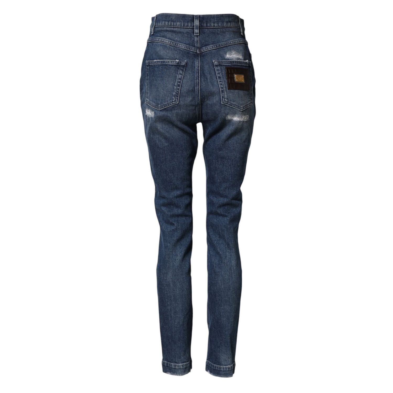 Dolce & Gabbana Blue Distressed Washed Logo GRACE Denim Jeans
