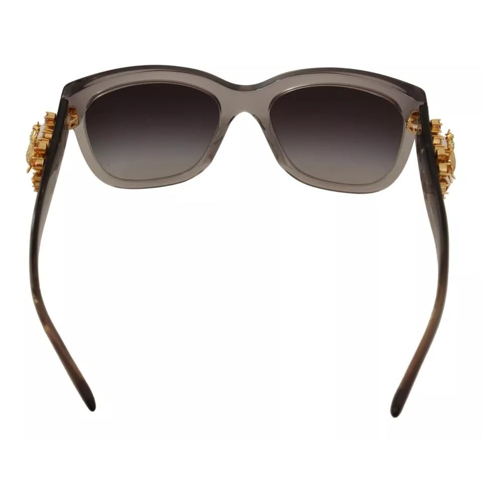 Dolce & Gabbana DG 4247-B-F Clear Embellished Crystal Acetate Sunglasses