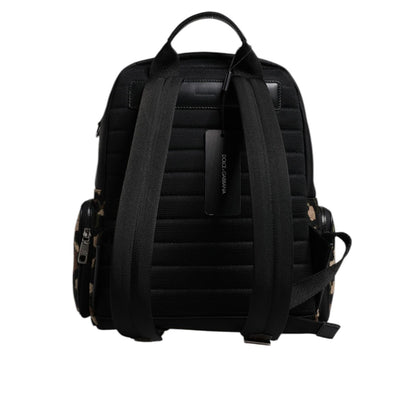 Dolce & Gabbana Multicolor Leopard Print DG Logo Plaque Men Backpack Bag
