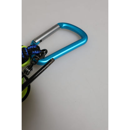 Dolce & Gabbana Multicolor Polyester Tape String DG Logo Keychain Keyring