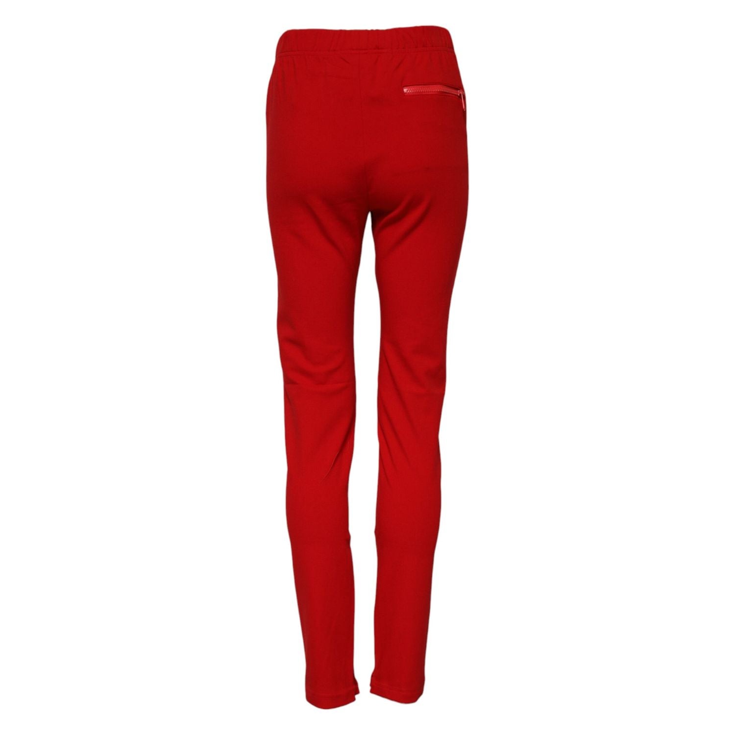 Dolce & Gabbana Red Mid Waist Slim Fit Pants