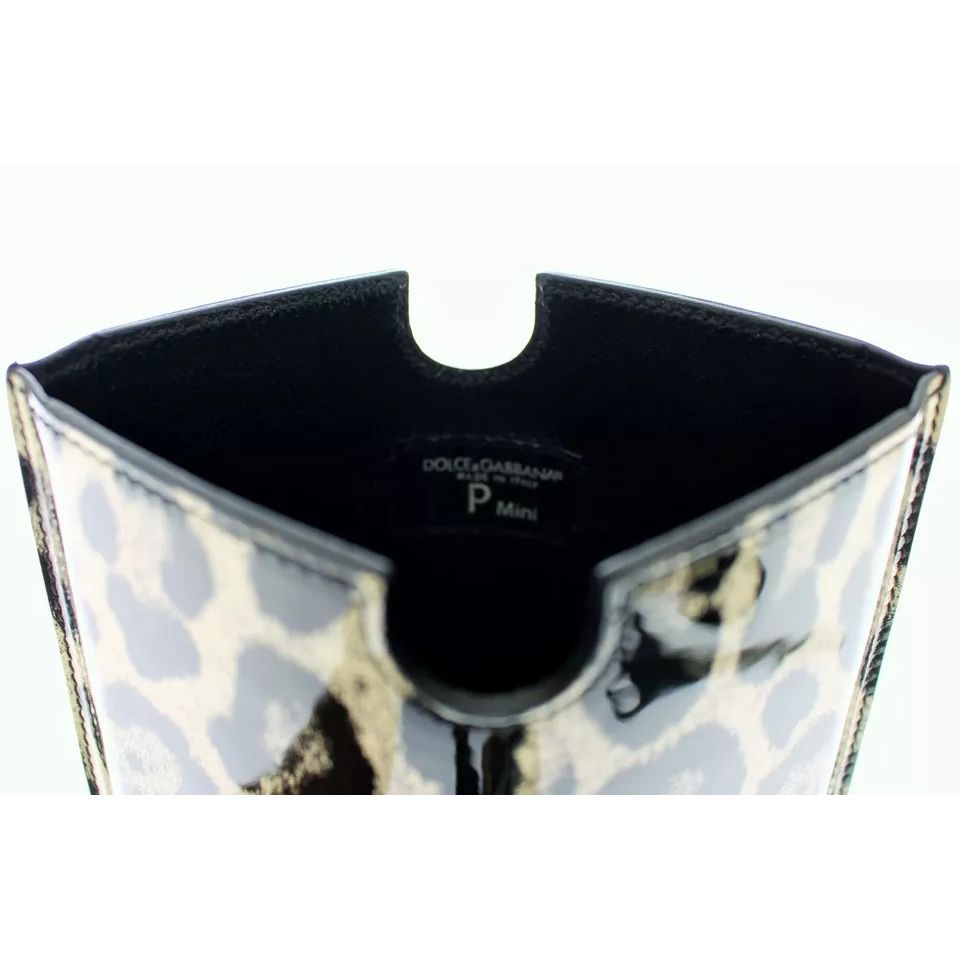 Dolce & Gabbana White Leopard Pattern Leather eBook Cover Tablet Case