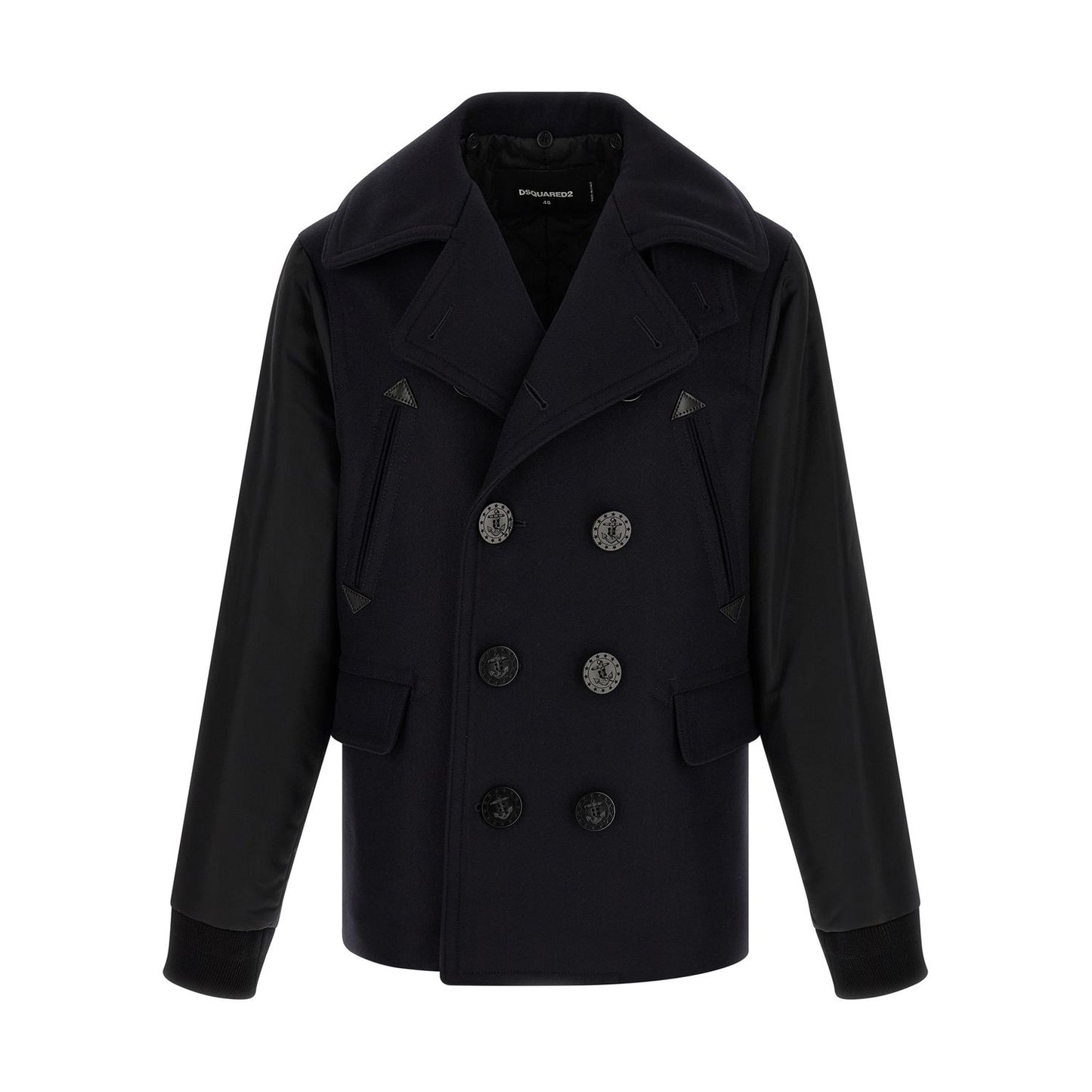 Dsquared² Blue Wool Coat
