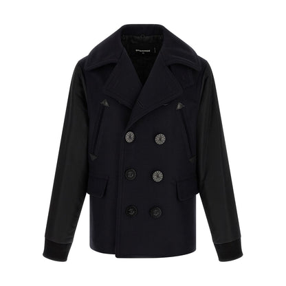 Dsquared² Blue Wool Coat