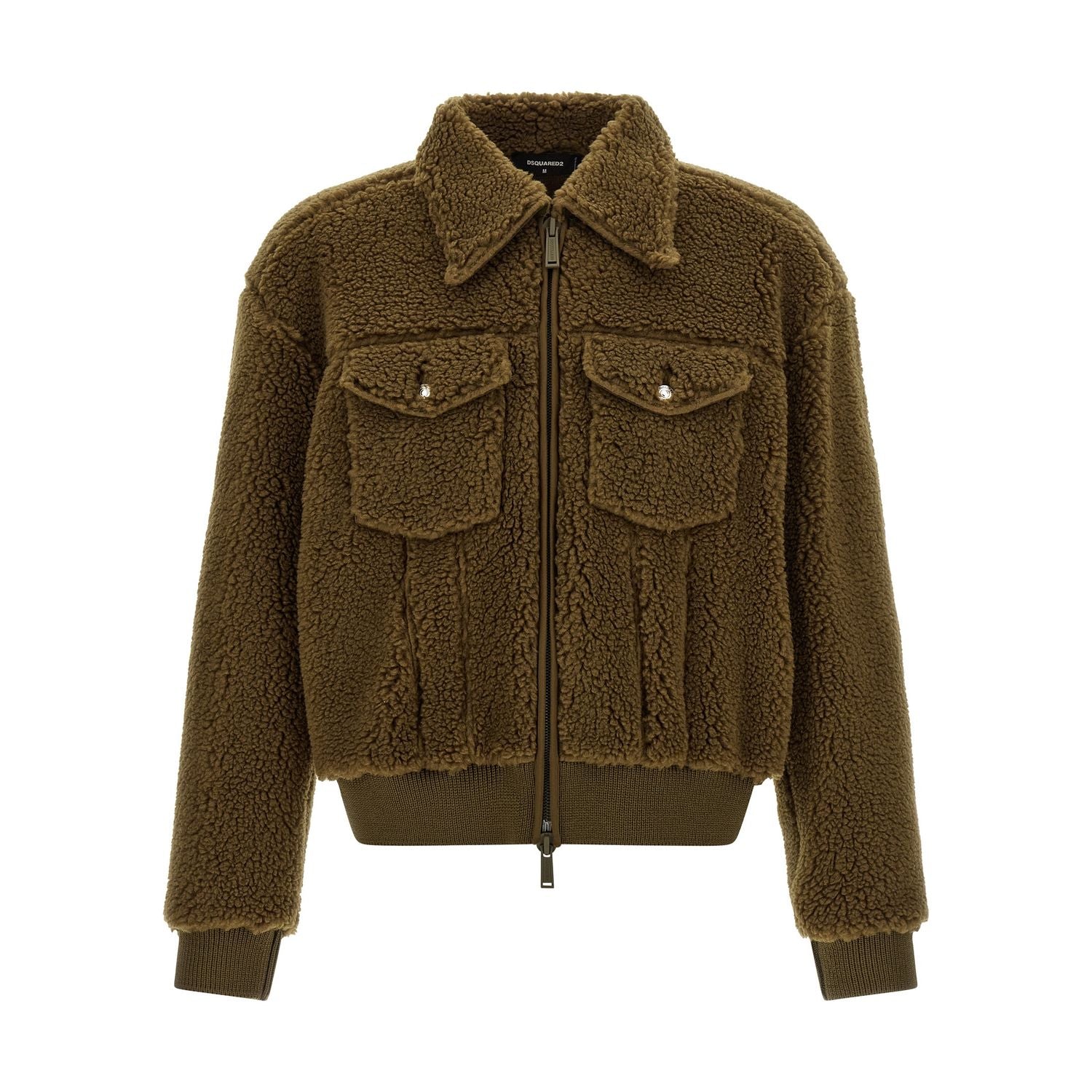 Dsquared² Brown Polyester Full-Length Jacket