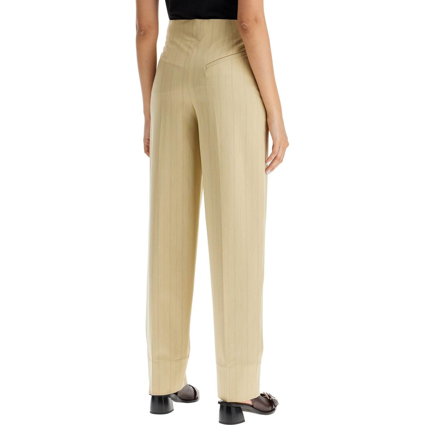 Ganni striped tapered trousers Trousers Ganni