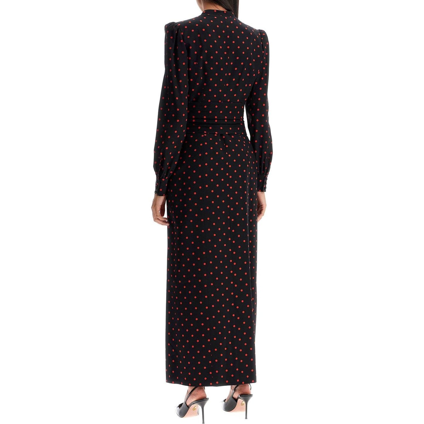 Alessandra Rich silk maxi dress with polka dots Dresses Alessandra Rich