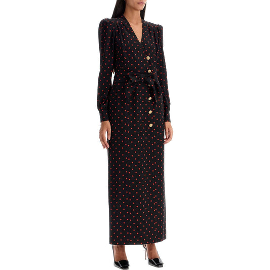 Alessandra Rich silk maxi dress with polka dots Dresses Alessandra Rich