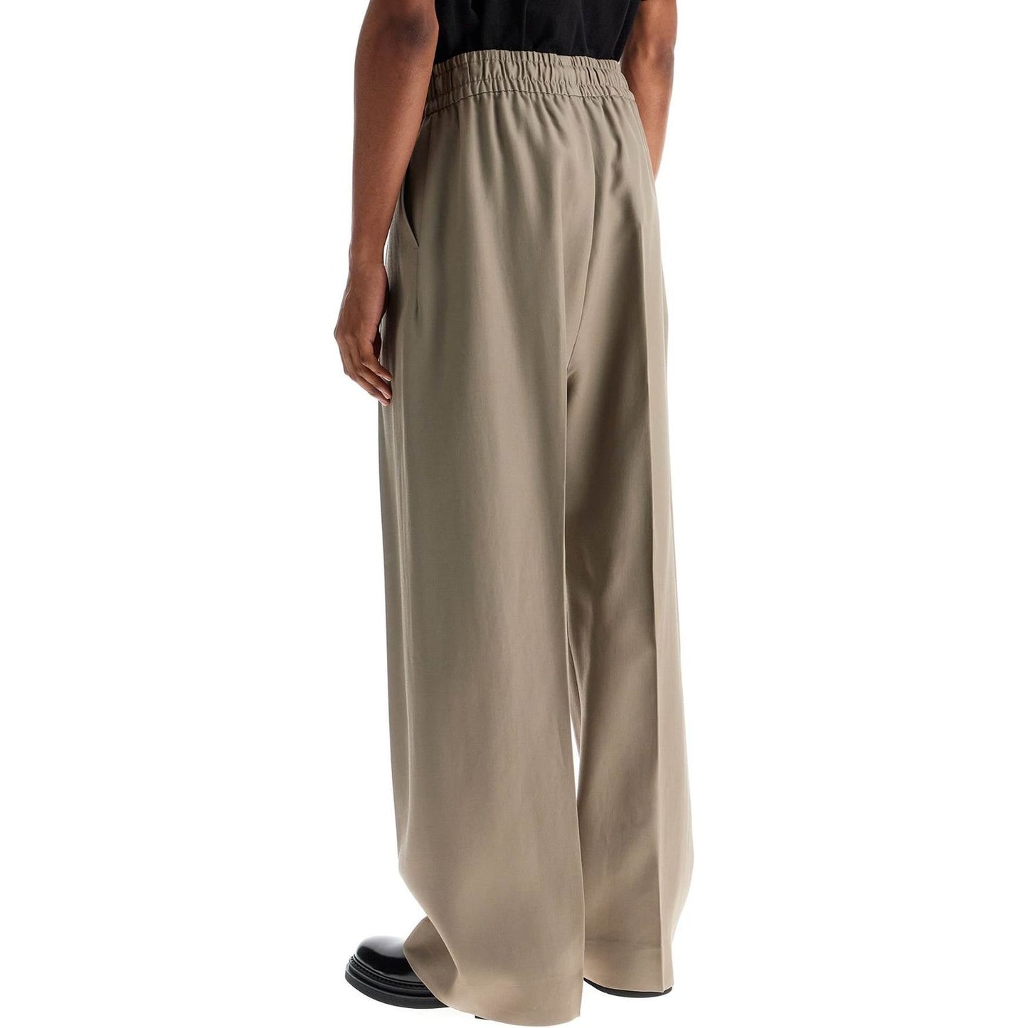 Fear Of God beige wide leg pants in virgin wool and viscose