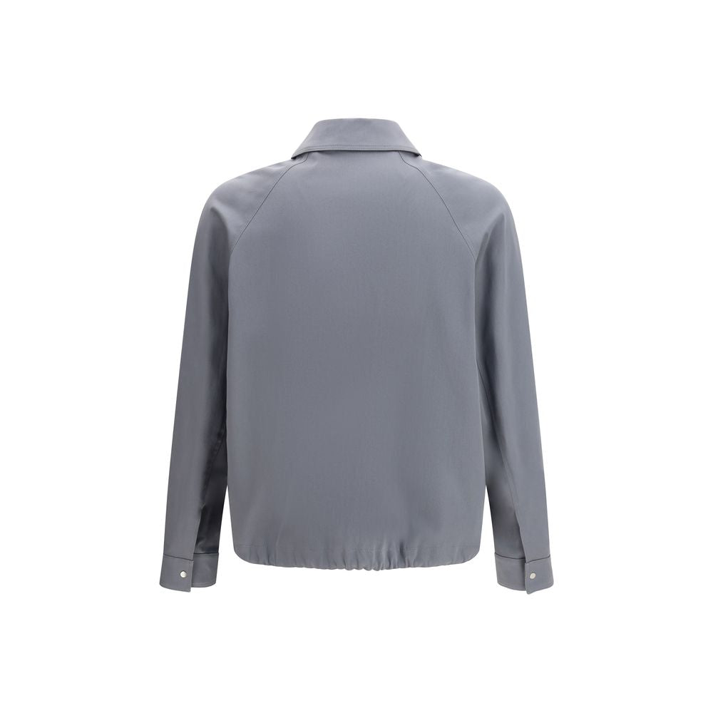 Fendi Gray Cotton Shell Jacket 1728,72470364320,Clothing,Fendi,Gray,IT50 | L,Jackets & Coats - Clothing,Men,New with tags,Shell Jackets - Jackets & Coats - Clothing