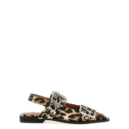 Ganni Multicolor Polyester Ballet Flats