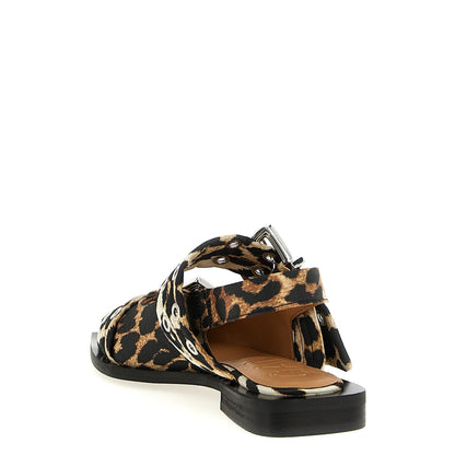 Ganni Multicolor Polyester Ballet Flats