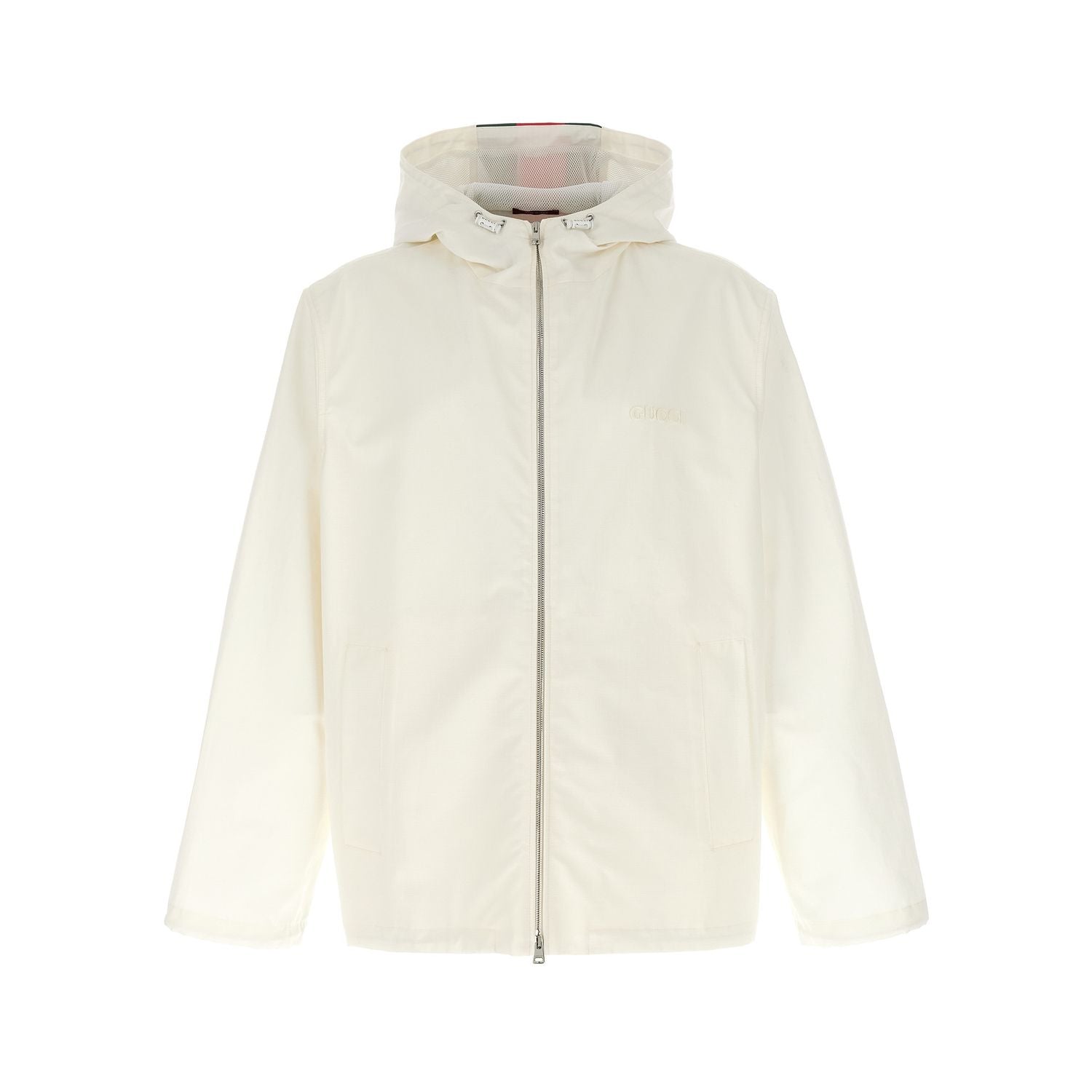 Gucci White Cotton Shell Jacket