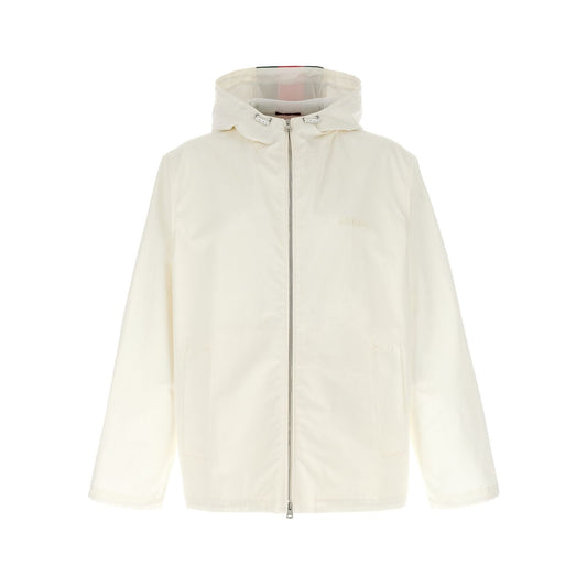 Gucci White Cotton Shell Jacket