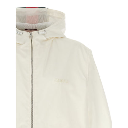 Gucci White Cotton Shell Jacket