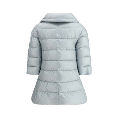 Herno Light Blue Polyester Coat