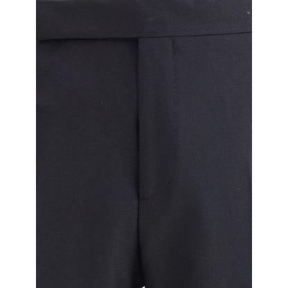 Lardini Black Viscose Casual Pants