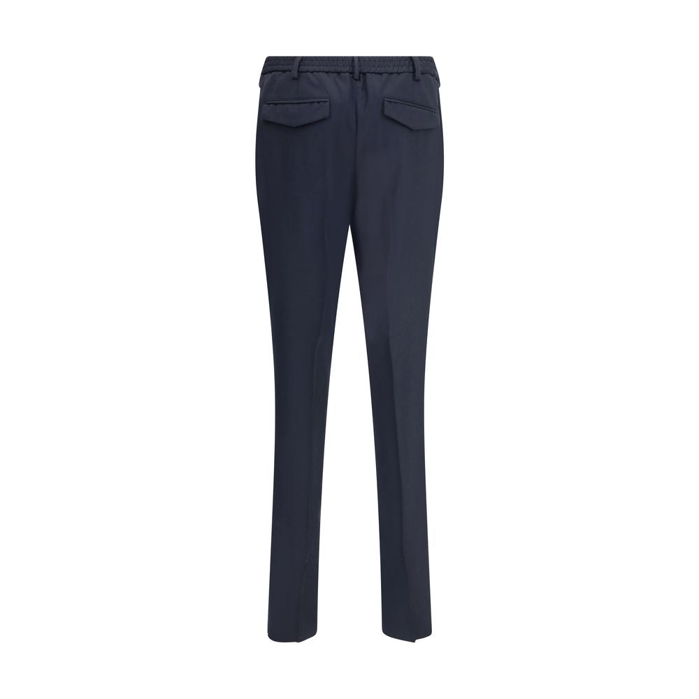 Lardini Blue Fleece Wool Chino Pants