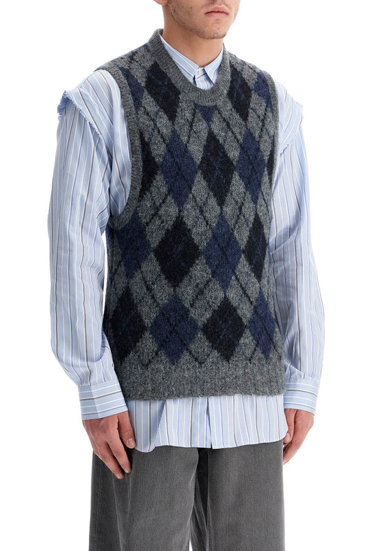 OUR LEGACY soft duke argyle formal knit vest Knitwear OUR LEGACY