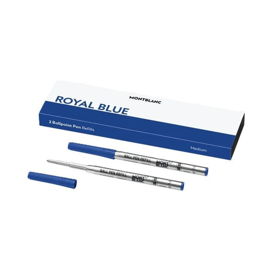 MONTBLANC Mod. ROYAL BLUE - BALLPOINT PEN REFILLS  - MEDIUM - 2PCS FASHION ACCESSORIES MONTBLANC