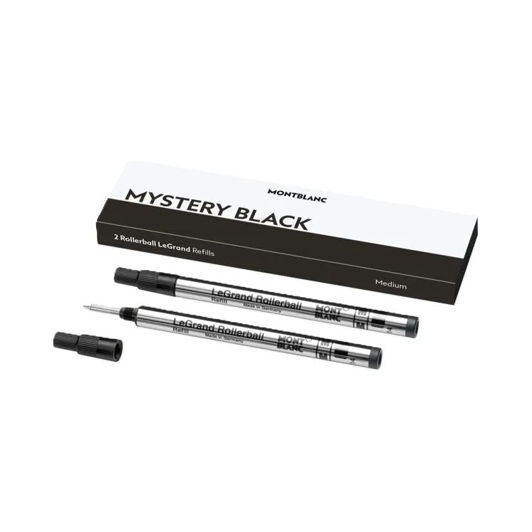 MONTBLANC Mod. MISTERY BLACK - REFILLS ROLLER BALL PEN - MEDIUM - 2PCS